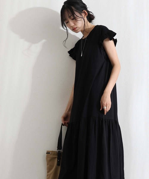 ElegChic（エレグシック）の「袖 フレア ノースリーブワンピース（ワンピース・レディース・ベージュ/グレー/ブラック・M/XL/4L）」の5枚目の写真