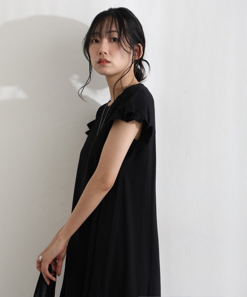 ElegChic（エレグシック）の「袖 フレア ノースリーブワンピース（ワンピース・レディース・ベージュ/グレー/ブラック・M/XL/4L）」の7枚目の写真