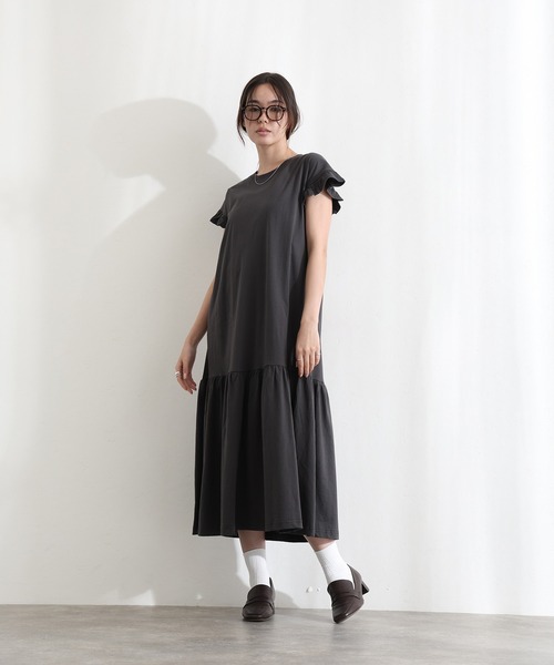 ElegChic（エレグシック）の「袖 フレア ノースリーブワンピース（ワンピース・レディース・ベージュ/グレー/ブラック・M/XL/4L）」の11枚目の写真