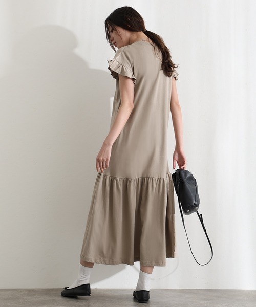 ElegChic（エレグシック）の「袖 フレア ノースリーブワンピース（ワンピース・レディース・ベージュ/グレー/ブラック・M/XL/4L）」の14枚目の写真