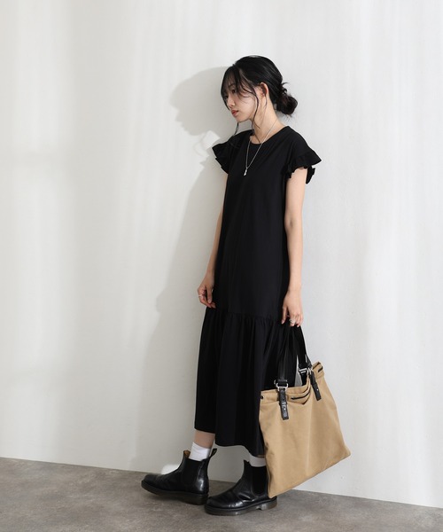 ElegChic（エレグシック）の「袖 フレア ノースリーブワンピース（ワンピース・レディース・ベージュ/グレー/ブラック・M/XL/4L）」の20枚目の写真