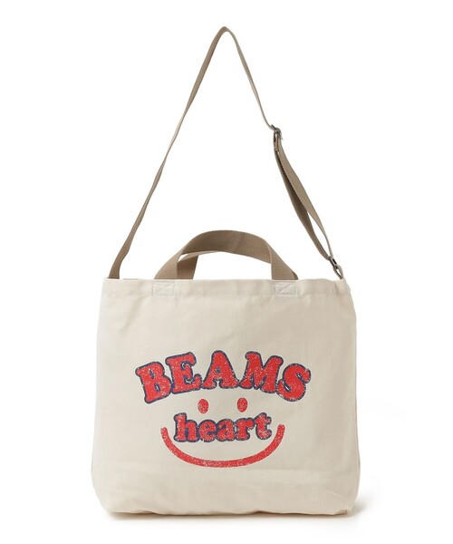 BEAMS HEART(ビームスハート)の「【7/9値下げ】スマイル カスレロゴ バッグ(A4サイズ収納可能)(トートバッグ・レディース・グレー/オリーブ/ホワイト系その他5/ブラウン系その他・ONE SIZE)」の7枚目の写真