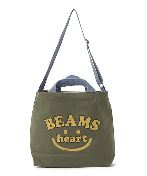 BEAMS HEART(ビームスハート)の「【7/9値下げ】スマイル カスレロゴ バッグ(A4サイズ収納可能)(トートバッグ・レディース・グレー/オリーブ/ホワイト系その他5/ブラウン系その他・ONE SIZE)」の16枚目の写真