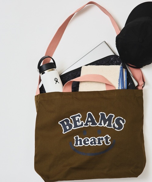 BEAMS HEART(ビームスハート)の「【7/9値下げ】スマイル カスレロゴ バッグ(A4サイズ収納可能)(トートバッグ・レディース・グレー/オリーブ/ホワイト系その他5/ブラウン系その他・ONE SIZE)」の21枚目の写真