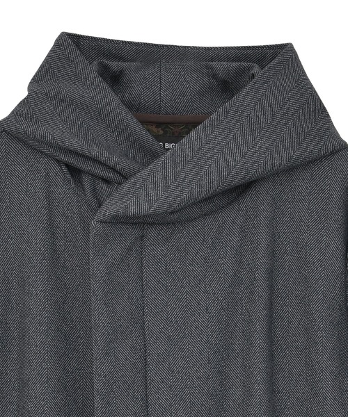 MEN'S BIGI（メンズビギ）の「ヒートパフォーマー ヘリンボーンプリント フードパーカー（パーカー・メンズ・グレー系その他/ネイビー・03/02）」の5枚目の写真