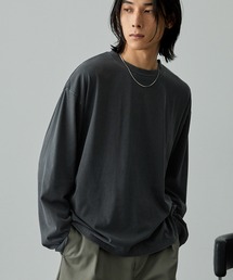 EMMA CLOTHES（エマクローズ）の「ヴィンテージライク ピグメント加工 プレーティング オーバーサイズロンT（Tシャツ/カットソー・メンズ）」