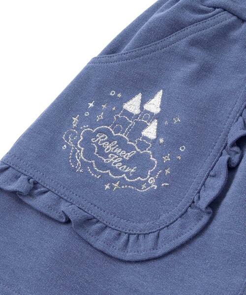 SLAP SLIP（スラップスリップ）の「キラキラ刺しゅうフリルポケットスカッツ(80~120cm)（スカート・キッズ・ネイビー/ベージュ・90cm/100cm/80ｃｍ/110cm/120cm）」の9枚目の写真