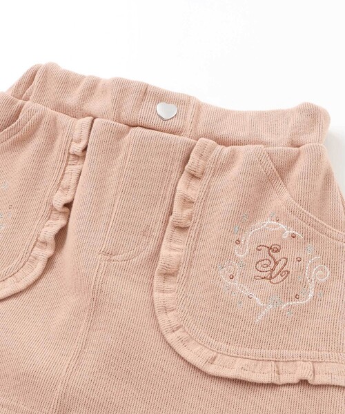 SLAP SLIP（スラップスリップ）の「キラキラ刺しゅうフリルポケットスカッツ(80~120cm)（スカート・キッズ・ネイビー/ベージュ・90cm/100cm/80ｃｍ/110cm/120cm）」の14枚目の写真