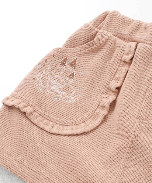 SLAP SLIP（スラップスリップ）の「キラキラ刺しゅうフリルポケットスカッツ(80~120cm)（スカート・キッズ・ネイビー/ベージュ・90cm/100cm/80ｃｍ/110cm/120cm）」の16枚目の写真