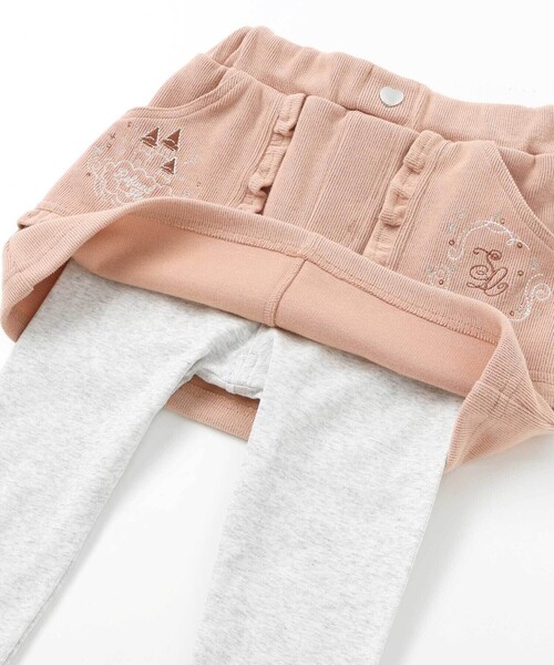 SLAP SLIP（スラップスリップ）の「キラキラ刺しゅうフリルポケットスカッツ(80~120cm)（スカート・キッズ・ネイビー/ベージュ・90cm/100cm/80ｃｍ/110cm/120cm）」の17枚目の写真