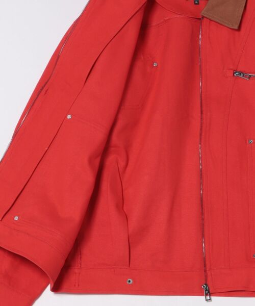 Desigual（デシグアル）の「コントラストカラーのジャケット（デニムジャケット・メンズ・レッド・S/M/L/XL）」の3枚目の写真