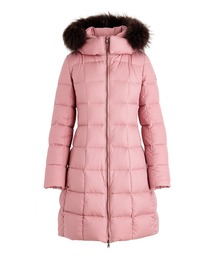 レディースのダウンジャケット/コート（ピンク/桃色系・ロング丈