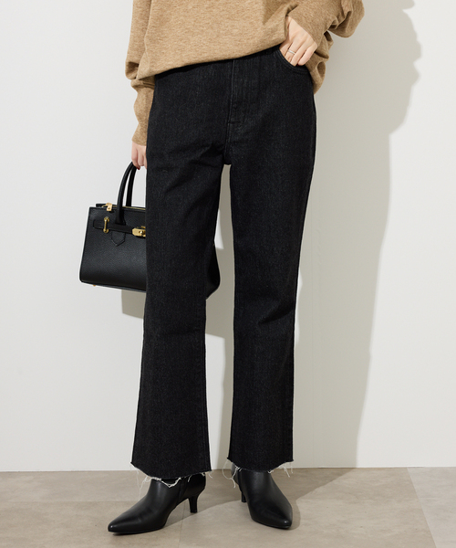 SLOBE IENA(スローブイエナ)の「LE DENIM MOMMY ANKLE LEG(その他パンツ・レディース・ブラック・36/38)」の1枚目の写真
