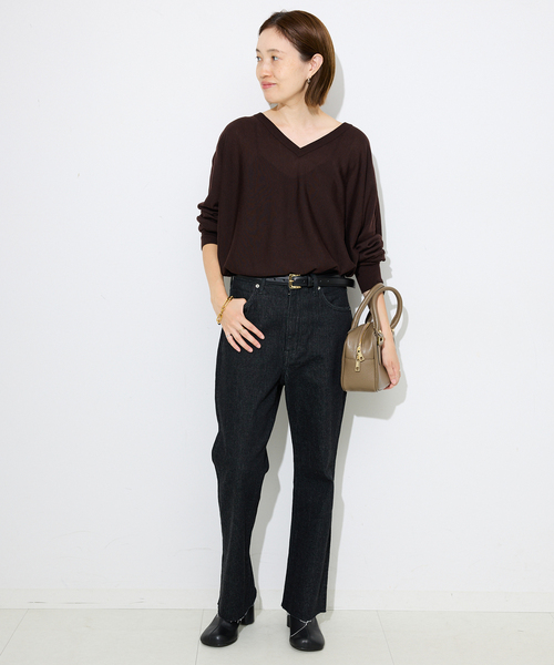 SLOBE IENA(スローブイエナ)の「LE DENIM MOMMY ANKLE LEG(その他パンツ・レディース・ブラック・36/38)」の3枚目の写真