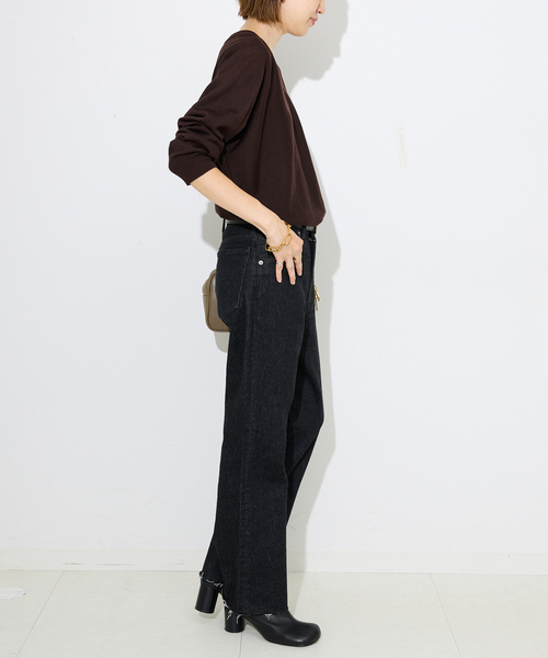 SLOBE IENA(スローブイエナ)の「LE DENIM MOMMY ANKLE LEG(その他パンツ・レディース・ブラック・36/38)」の4枚目の写真