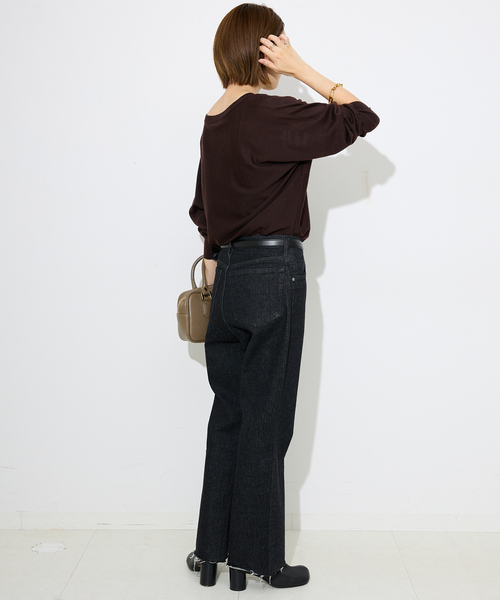 SLOBE IENA(スローブイエナ)の「LE DENIM MOMMY ANKLE LEG(その他パンツ・レディース・ブラック・36/38)」の5枚目の写真