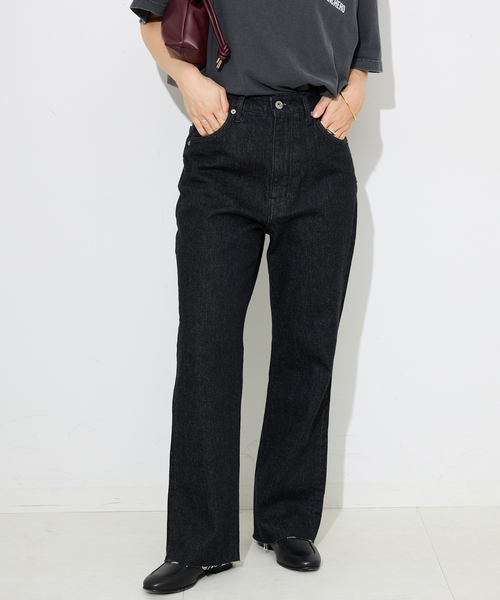SLOBE IENA(スローブイエナ)の「LE DENIM MOMMY ANKLE LEG(その他パンツ・レディース・ブラック・36/38)」の6枚目の写真