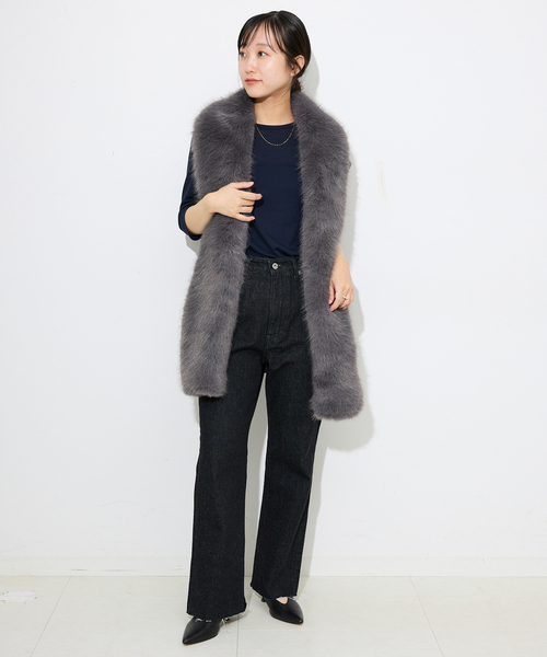 SLOBE IENA(スローブイエナ)の「LE DENIM MOMMY ANKLE LEG(その他パンツ・レディース・ブラック・36/38)」の7枚目の写真