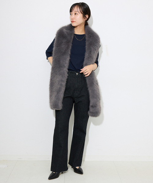 SLOBE IENA(スローブイエナ)の「LE DENIM MOMMY ANKLE LEG(その他パンツ・レディース・ブラック・36/38)」の8枚目の写真