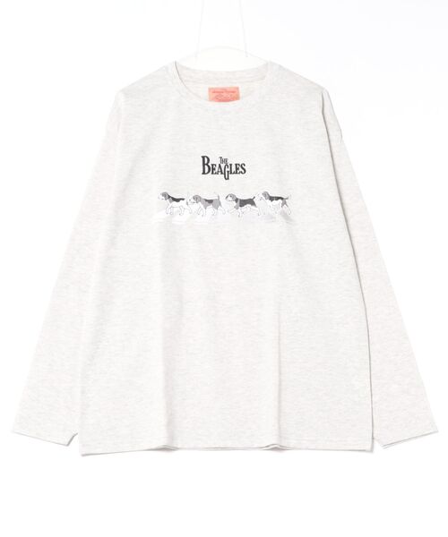 CORISCO（コリスコ）の「キーボードアニマル柄ロンTEE(M1)（Tシャツ/カットソー・メンズ・ホワイト系1/ホワイト系2/グレー系2/ブラック系2/グレー系1/ブラック系1/オートミール/キナリ・LARGE/X-LARGE/MEDIUM）」の1枚目の写真