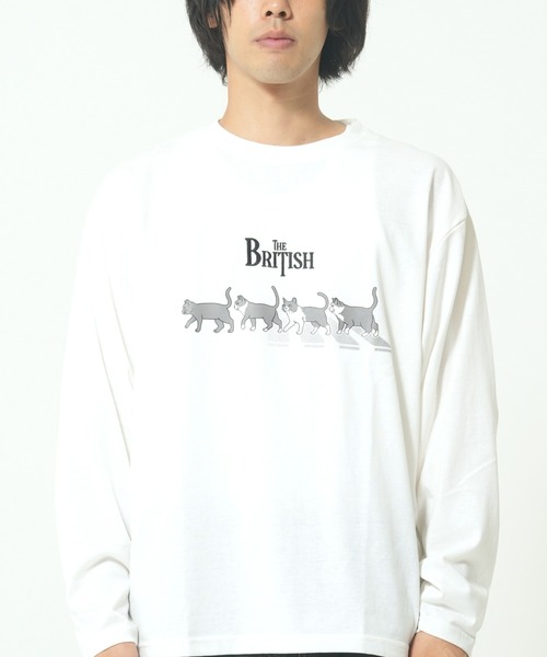 CORISCO（コリスコ）の「キーボードアニマル柄ロンTEE(M1)（Tシャツ/カットソー・メンズ・ホワイト系1/ホワイト系2/グレー系2/ブラック系2/グレー系1/ブラック系1/オートミール/キナリ・LARGE/X-LARGE/MEDIUM）」の4枚目の写真