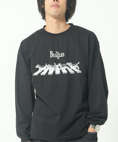 CORISCO（コリスコ）の「キーボードアニマル柄ロンTEE(M1)（Tシャツ/カットソー・メンズ・ホワイト系1/ホワイト系2/グレー系2/ブラック系2/グレー系1/ブラック系1/オートミール/キナリ・LARGE/X-LARGE/MEDIUM）」の5枚目の写真