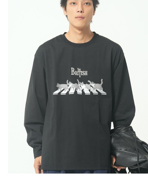 CORISCO（コリスコ）の「キーボードアニマル柄ロンTEE(M1)（Tシャツ/カットソー・メンズ・ホワイト系1/ホワイト系2/グレー系2/ブラック系2/グレー系1/ブラック系1/オートミール/キナリ・LARGE/X-LARGE/MEDIUM）」の6枚目の写真