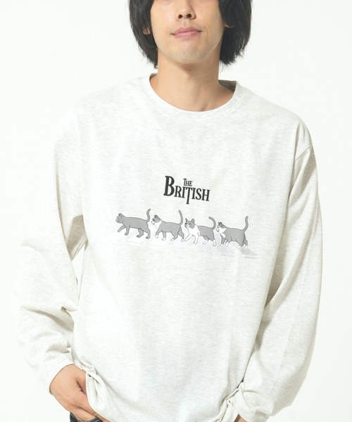 CORISCO（コリスコ）の「キーボードアニマル柄ロンTEE(M1)（Tシャツ/カットソー・メンズ・ホワイト系1/ホワイト系2/グレー系2/ブラック系2/グレー系1/ブラック系1/オートミール/キナリ・LARGE/X-LARGE/MEDIUM）」の2枚目の写真