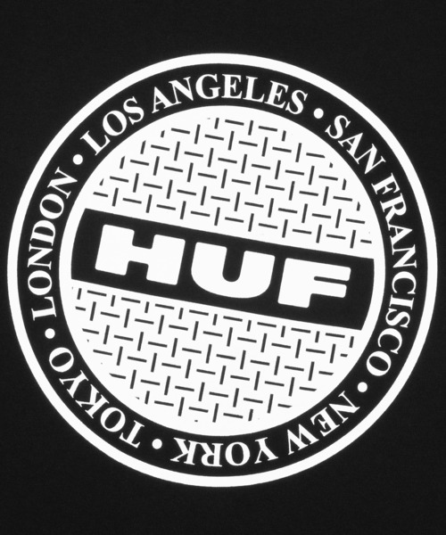 HUF(ハフ)の「MANHOLE LS TEE(Tシャツ/カットソー・メンズ・ブラック/アッシュグレー/ネイビー/ホワイト・S/M/L/XL/XXL)」の13枚目の写真