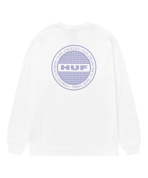 HUF(ハフ)の「MANHOLE LS TEE(Tシャツ/カットソー・メンズ・ブラック/アッシュグレー/ネイビー/ホワイト・S/M/L/XL/XXL)」の19枚目の写真