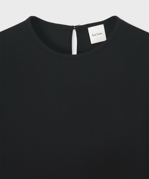 Paul Smith 半袖ひざ丈ワンピース ブラック Paul Smith 半袖ひざ丈ワンピース ブラック