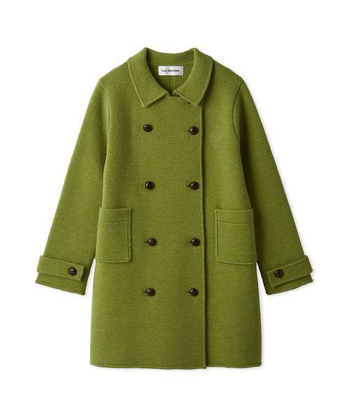 LILY BROWN（リリーブラウン）の「ニットダブルミニワンピコート（チェスターコート・レディース・グリーン/グレー/ベージュ・F）」の3枚目の写真