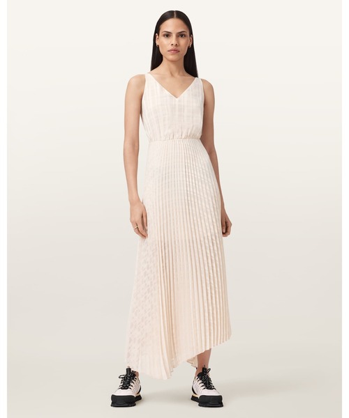 ALLSAINTS(オールセインツ)の「SINEAD 2-IN-1 PLEATED DRESS | SINEAD 2-IN-1 プリーツ ドレス・ワンピース(ワンピース・レディース・ホワイト系その他・XS/S/M/L)」の8枚目の写真
