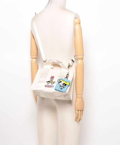 SALON de RUBAN（サロンドルヴァン）の「【SALON de RUBAN / サロン ド ルヴァン】 パワーパフガールズ ハンドトート（トートバッグ・レディース・ブラック/アイボリー/ピンク・FREE）」の5枚目の写真