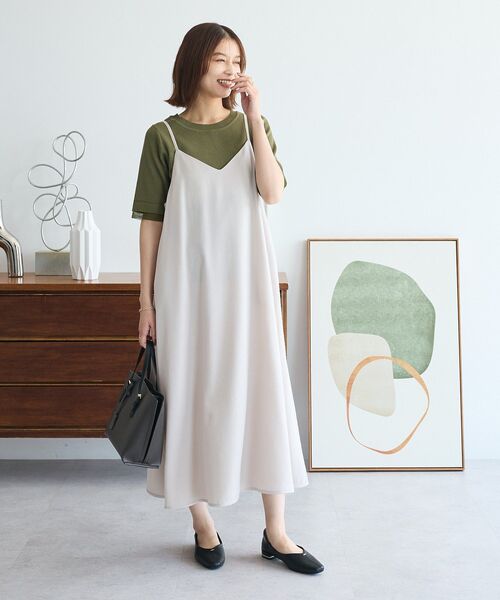 セール】前後2WAYサテンキャミワンピース（ワンピース）｜Green Parks