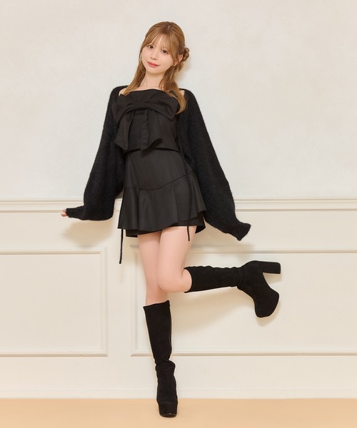 apres jour(アプレジュール)の「【SETUP可能】リボンビスチェ(その他トップス・レディース・チャコールグレー/ブラック系その他/ブラック・X-LARGE/フリー)」の17枚目の写真