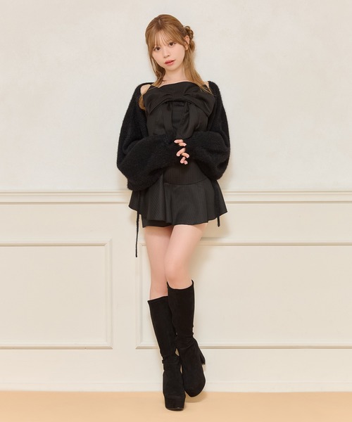 apres jour(アプレジュール)の「【SETUP可能】リボンビスチェ(その他トップス・レディース・チャコールグレー/ブラック系その他/ブラック・X-LARGE/フリー)」の18枚目の写真