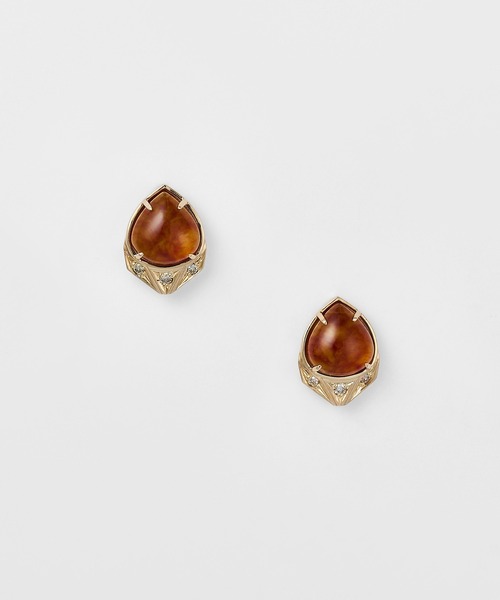 agete ⭐︎ ピアス⭐︎両耳用 agete｜アガットのピアス（両耳用）（ブラウン/茶色系）通販 - ZOZOTOWN