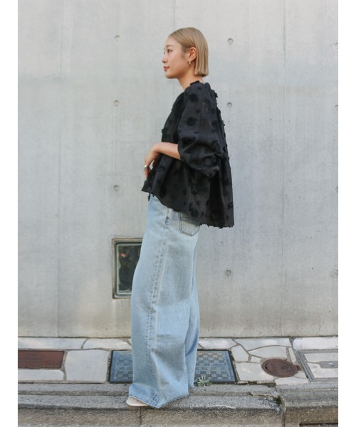 Ungrid（アングリッド）の「スリーブボリュームジャカードブラウス（シャツ/ブラウス・レディース・グリーン/ブラック/オフホワイト・FREE）」の12枚目の写真