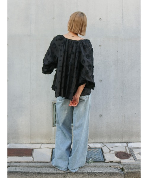 Ungrid（アングリッド）の「スリーブボリュームジャカードブラウス（シャツ/ブラウス・レディース・グリーン/ブラック/オフホワイト・FREE）」の13枚目の写真