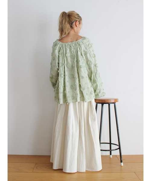 Ungrid（アングリッド）の「スリーブボリュームジャカードブラウス（シャツ/ブラウス・レディース・グリーン/ブラック/オフホワイト・FREE）」の19枚目の写真