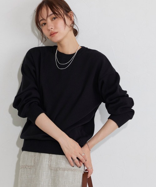セール】【コットンブレンド】スウェットライクニット（ニット
