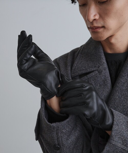 tk.TAKEO KIKUCHI（ティーケータケオキクチ）の「【本革／ギフトにおススメ】スムースアソートグローブ（手袋・メンズ・ブラック/ブラック系1・00）」の8枚目の写真