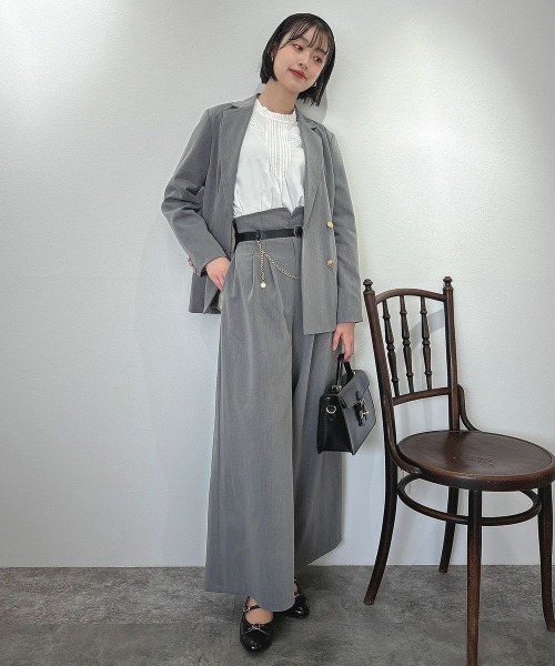 an another angelus（アンアナザーアンジェラス）の「【セットアップ対応/2サイズ展開】チェーンベルト付きハイウエストパンツ（その他パンツ・レディース・グレー/ブラウン・1/2）」の17枚目の写真