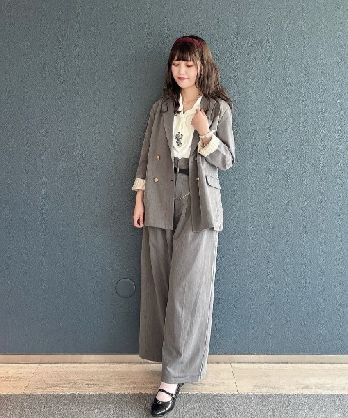 an another angelus（アンアナザーアンジェラス）の「【セットアップ対応/2サイズ展開】チェーンベルト付きハイウエストパンツ（その他パンツ・レディース・グレー/ブラウン・1/2）」の10枚目の写真