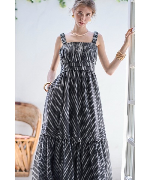 【1/5削除】タックティアードプリントドレス　エステラケー Hazel Print Dress タックティアードプリントドレス（ワンピース