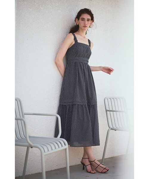 セール】Hazel Print Dress タックティアードプリントドレス