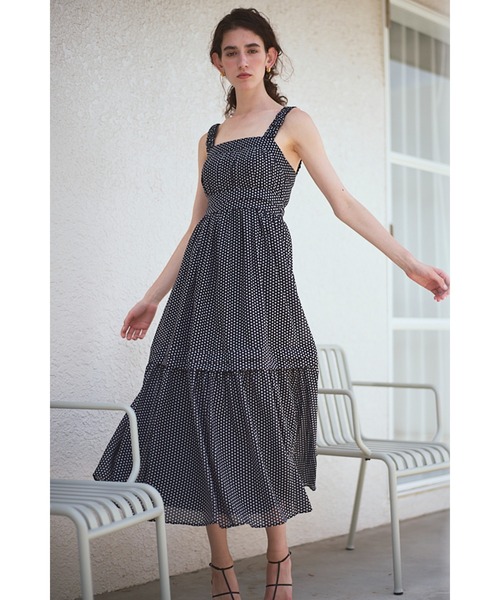 セール】Hazel Print Dress タックティアードプリントドレス