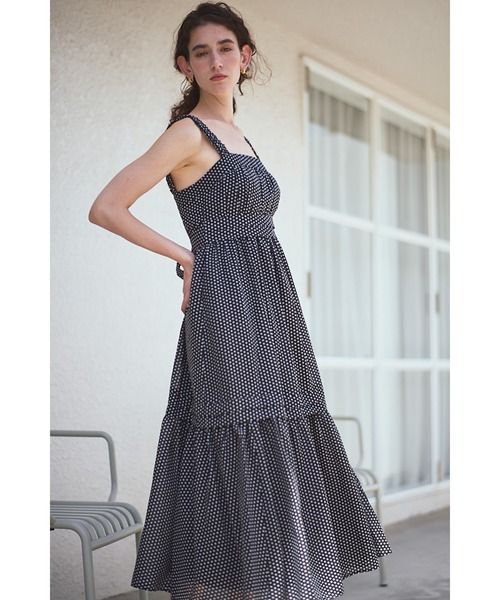 Hazel Print Dress タックティアードプリントドレス（ワンピース