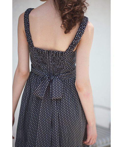 Estella.K(エステラケー)の「Hazel Print Dress タックティアードプリントドレス(ワンピース・レディース・グリーン系その他/ブルー系その他/ドット/ピンク系その他・FREE)」の12枚目の写真